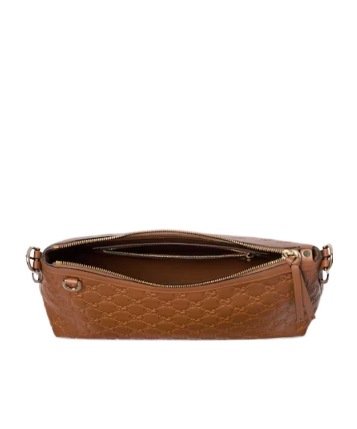 Gucci Gg Emblem Medium Shoulder Bag In Brown