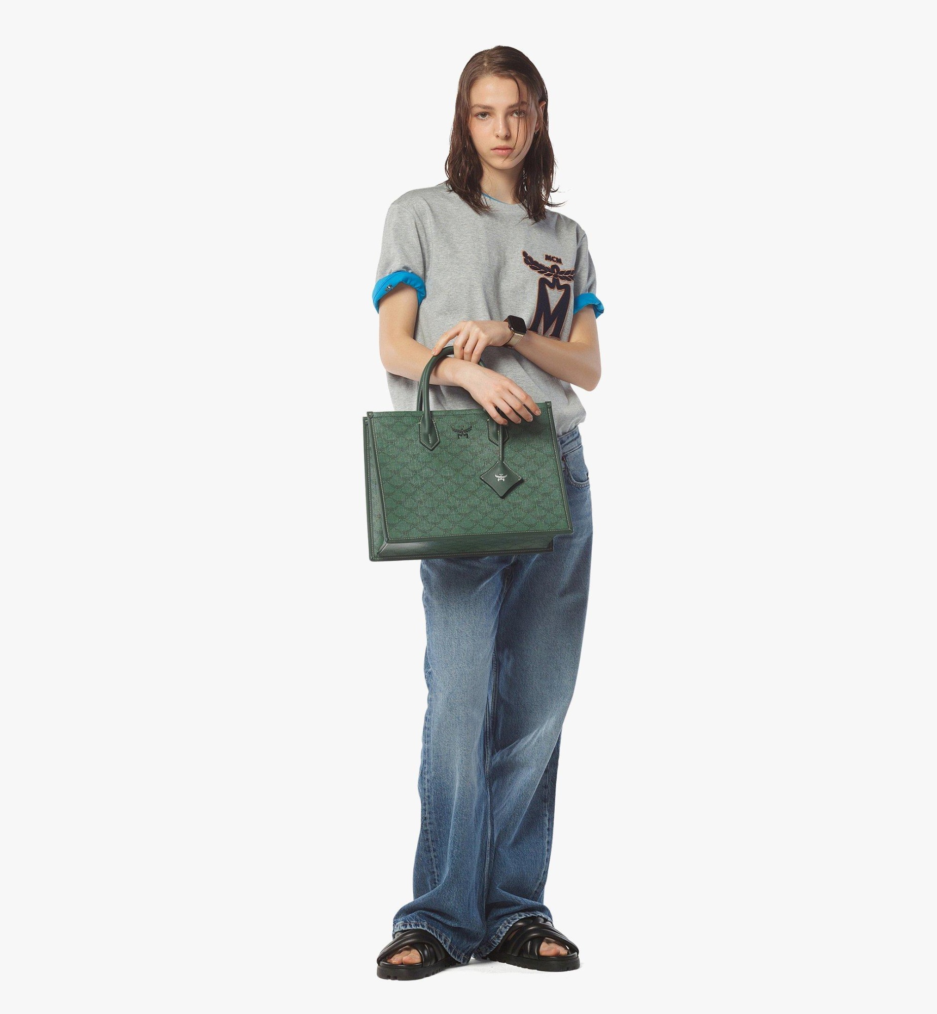 Mcm Himmel Loretos Medium Shoulder Bag In Green