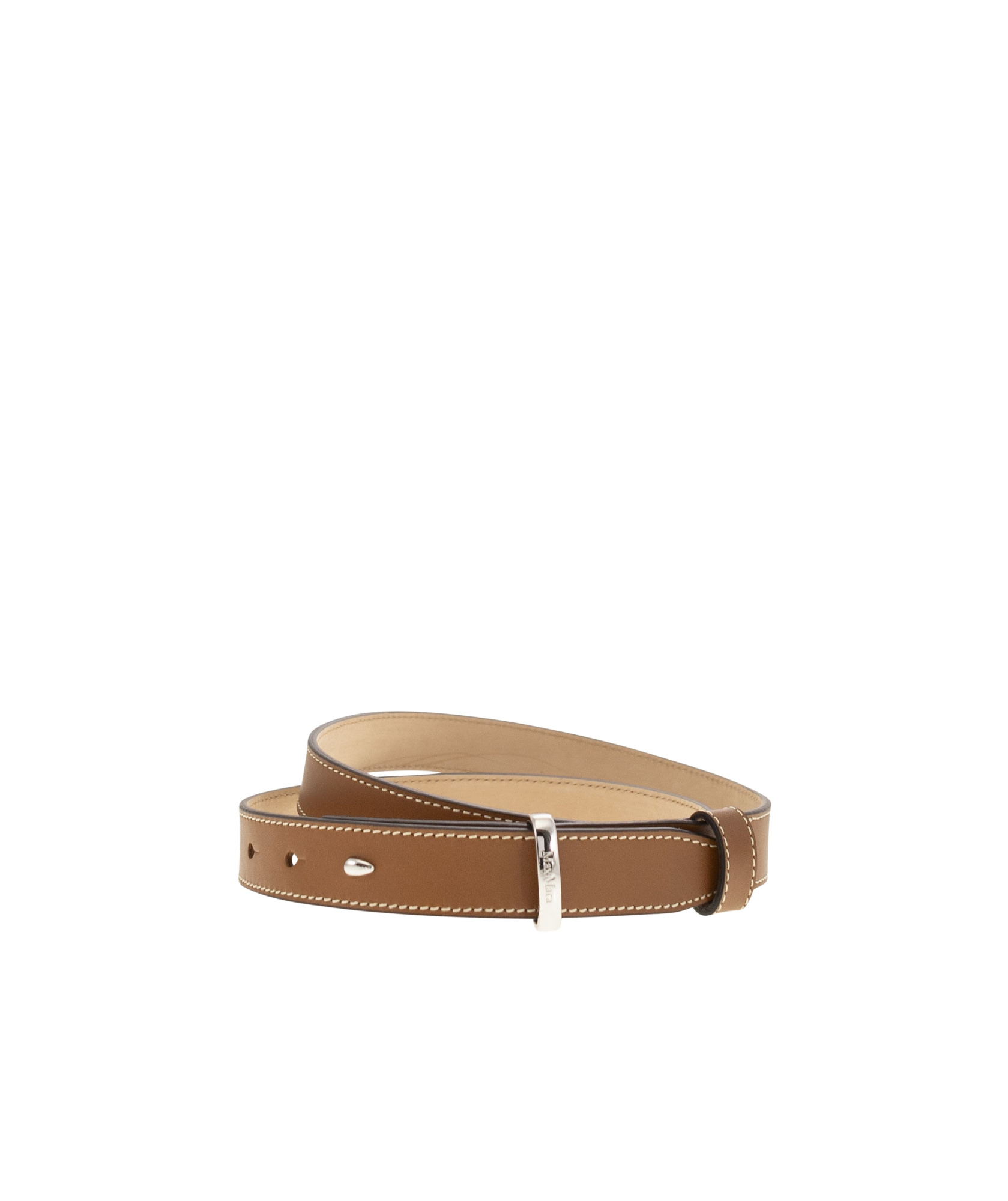 Max Mara Valentino Logo Engraved Belt In Brown
