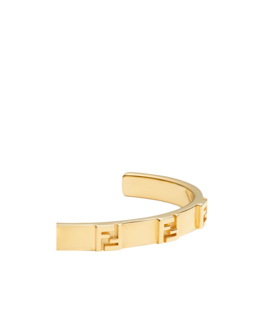 Fendi Logo Bracelet In Yellow