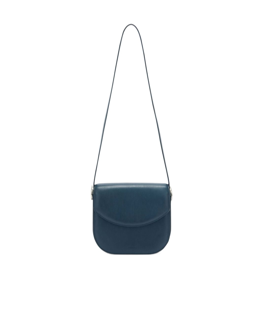 Jil Sander Coin Leather Crossbody Bag In Blue