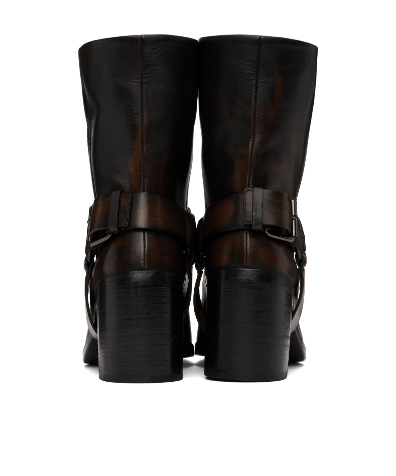 Marsèll Ankle Boots With Decorative Buckle Detail In Black