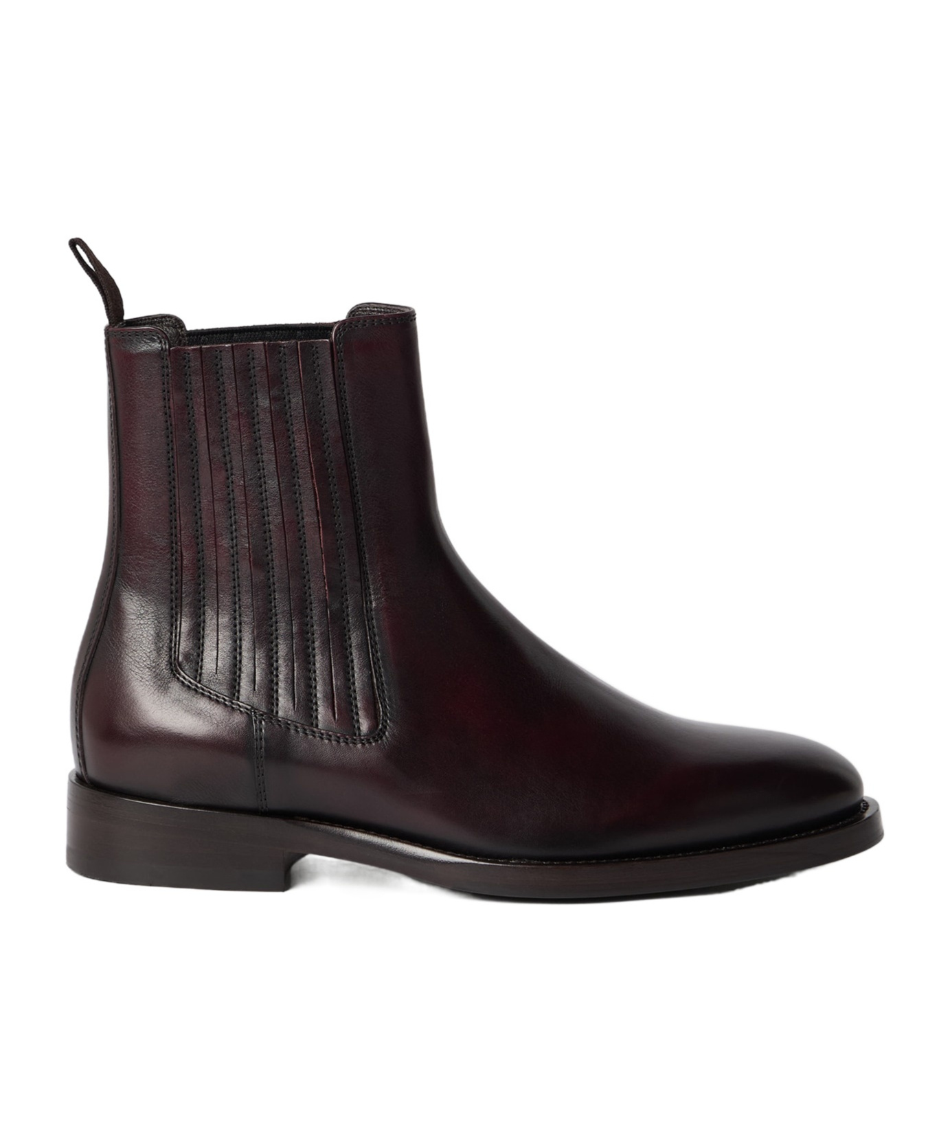 Brunello Cucinelli Burnished Leather Chelsea Boots In Animal Print