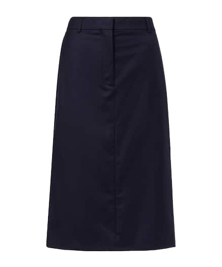 Stella Mccartney Wool Pencil Skirt In Black
