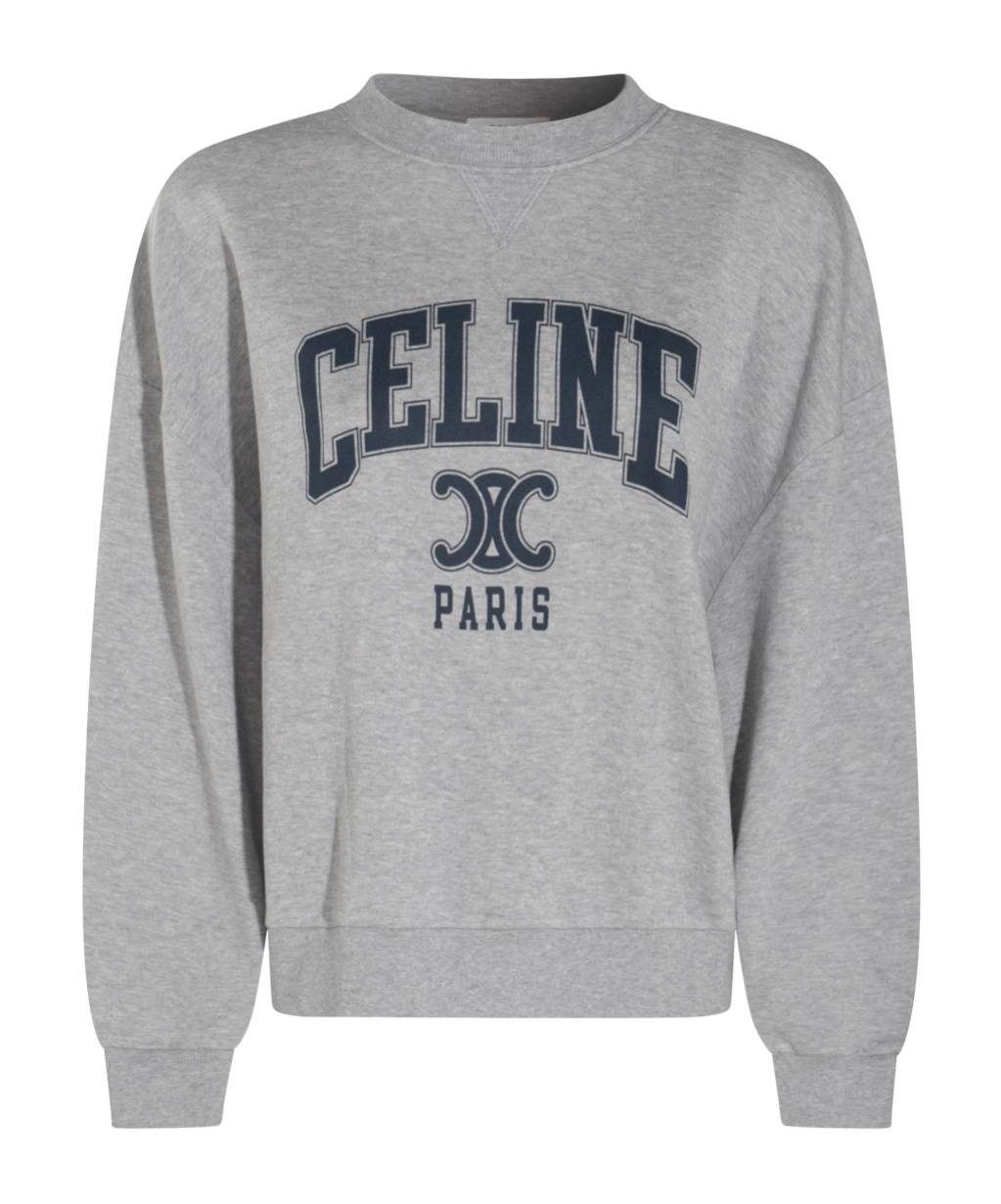 Celine Long-sleeved Sweater In Gray