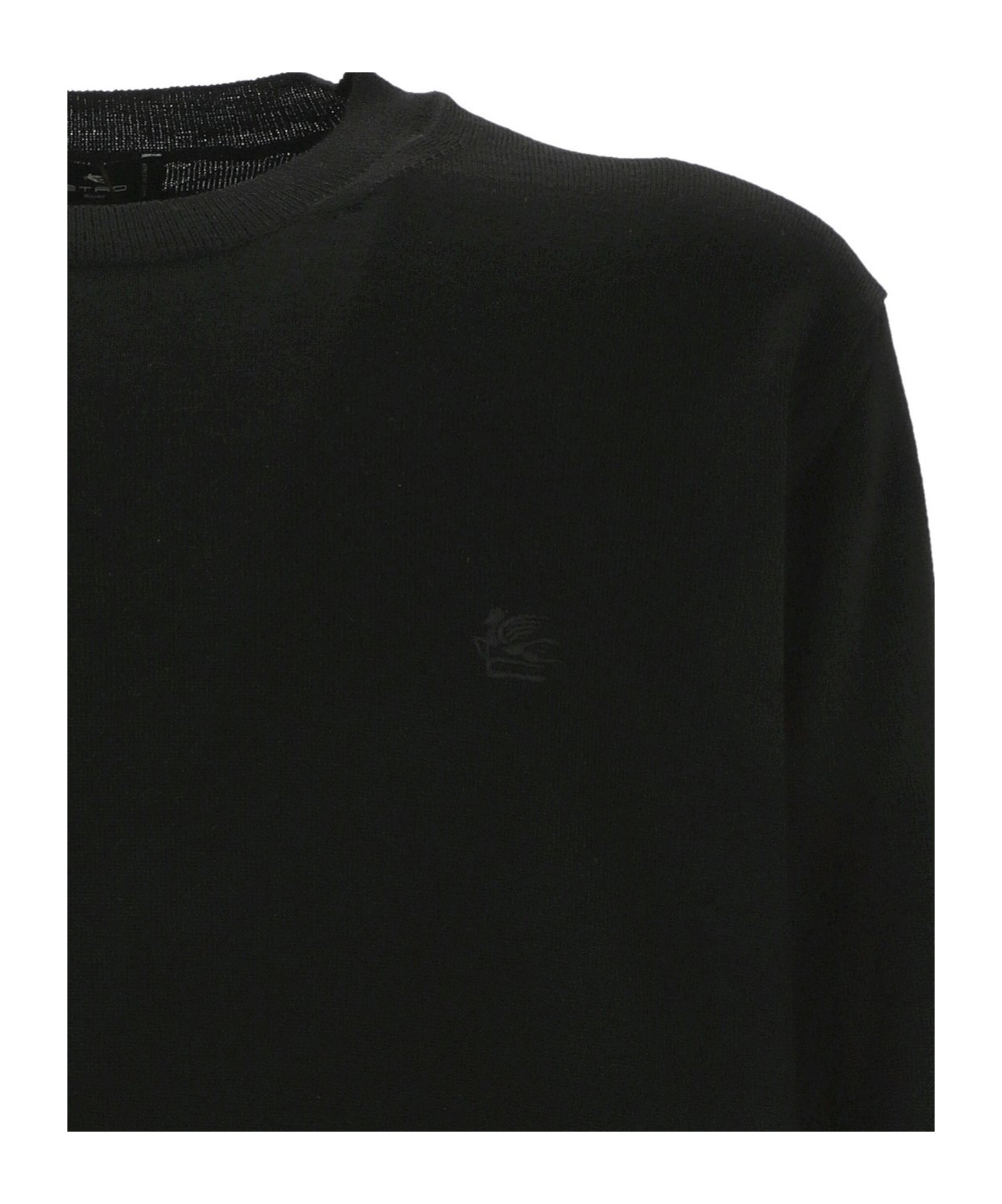 Etro Crew Neck Knitwear Sweater In Black