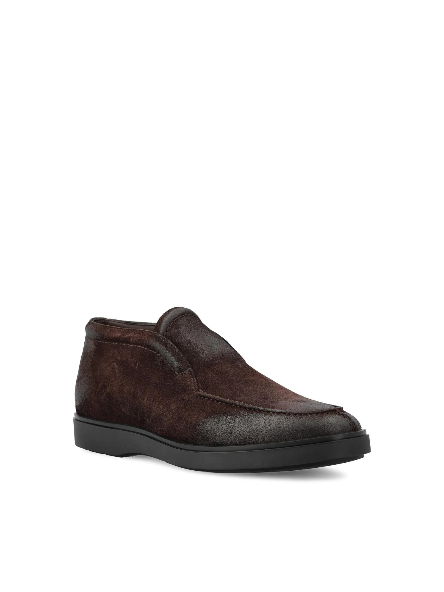 Tagliatore Round Toe Slip-on Loafers In Brown