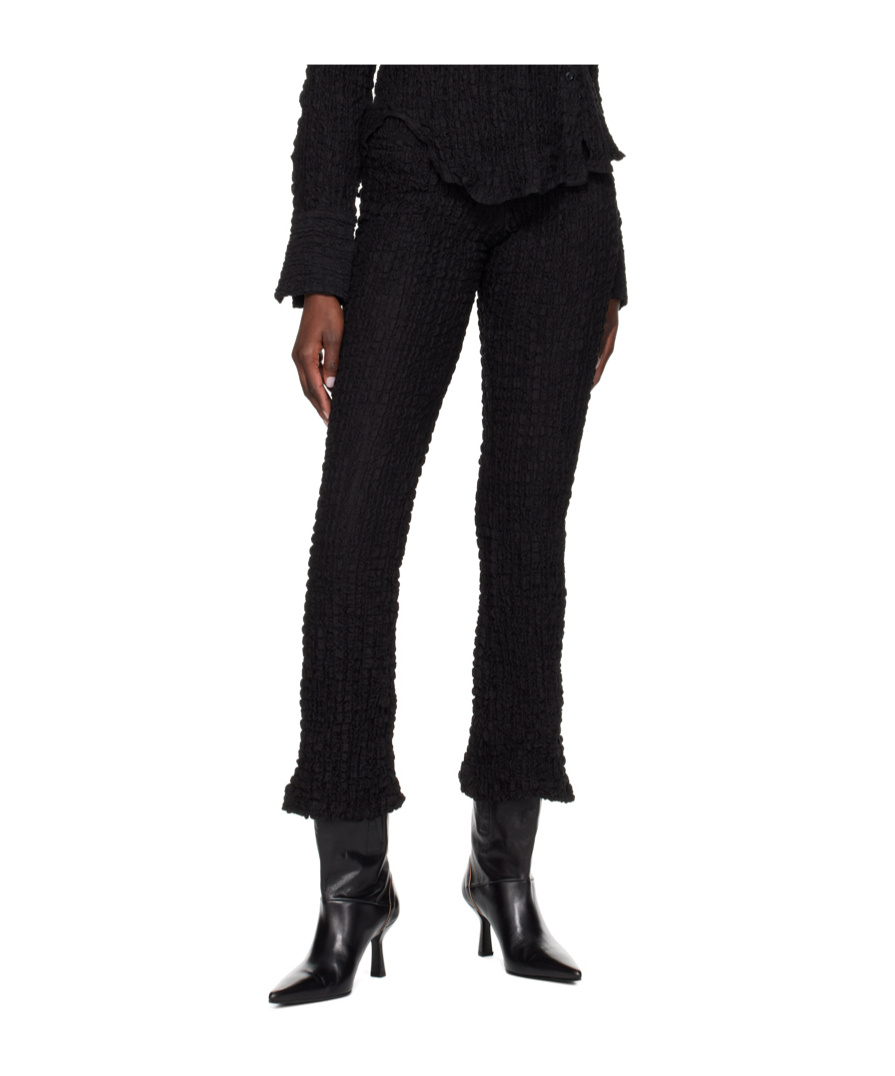 Song For The Mute Flared Casual Pants In Black