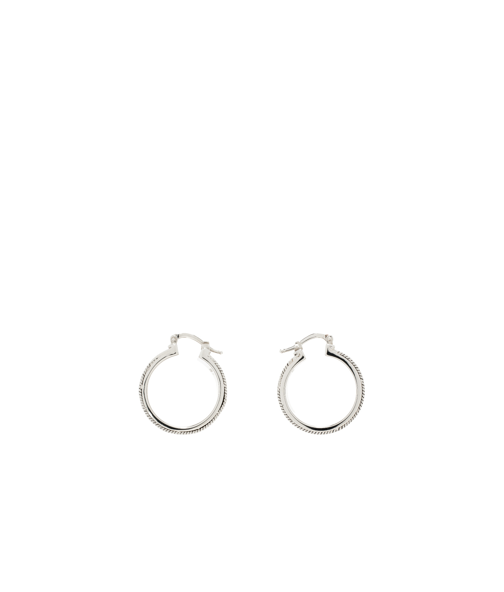 JIL SANDER TEXTURED 3 HOOP EARRINGS