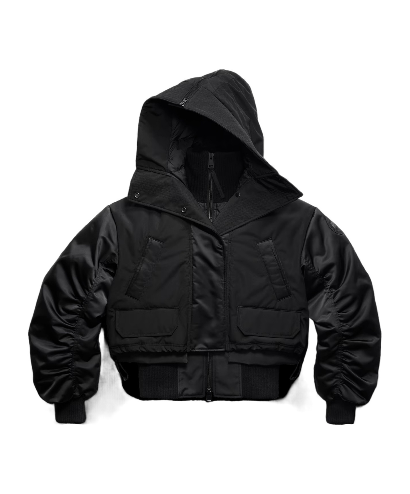 Canada Goose Cropped Hooded Jacket In Black