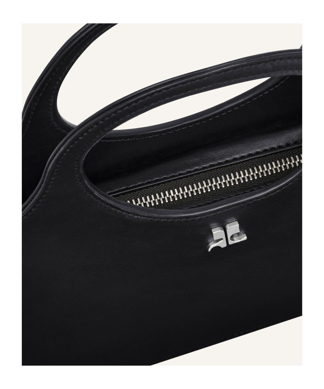 Courrèges Day Mini Bag Buckle Detail In Black