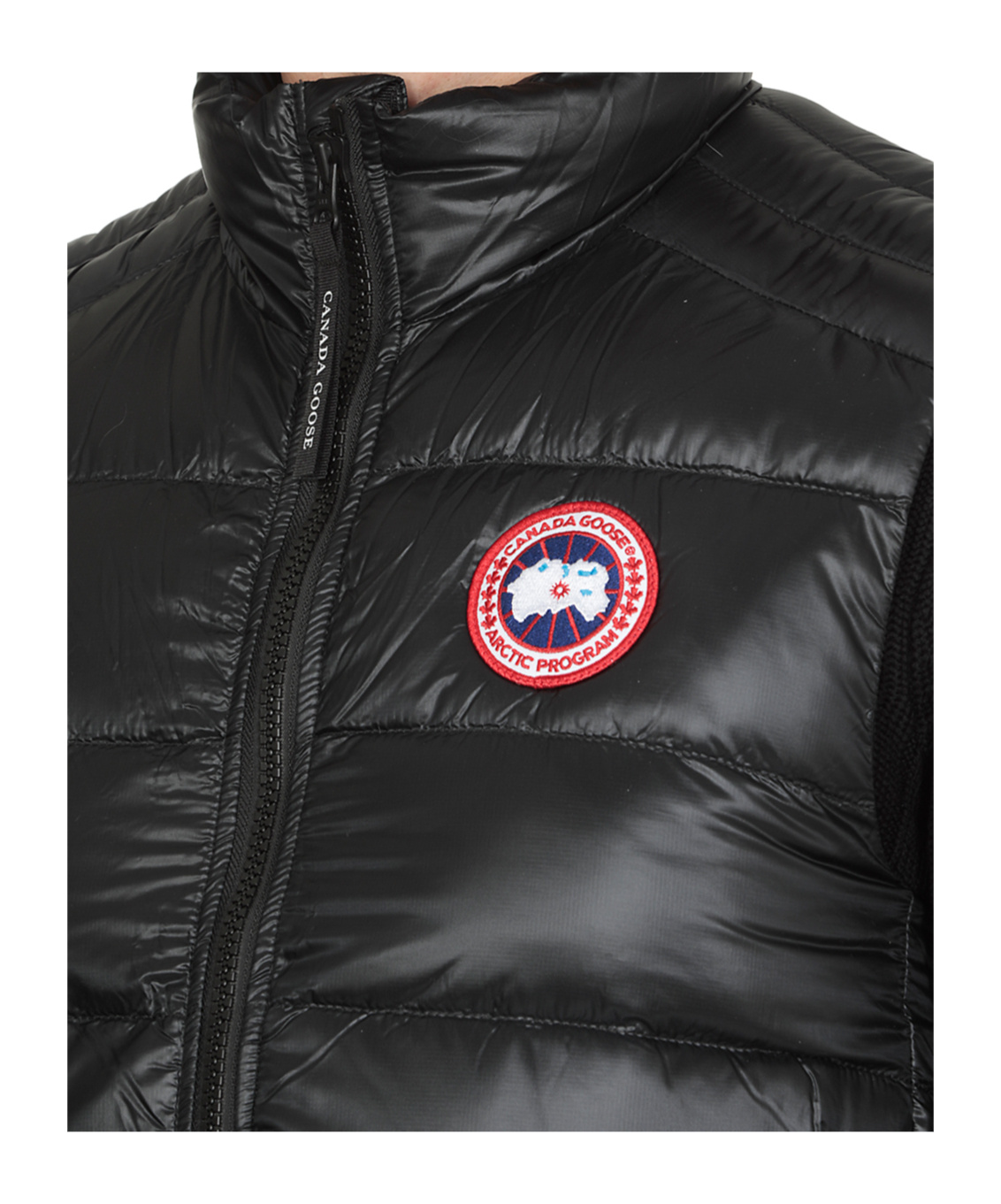 Canada Goose Men's Down Vest With Logo Patch In Black