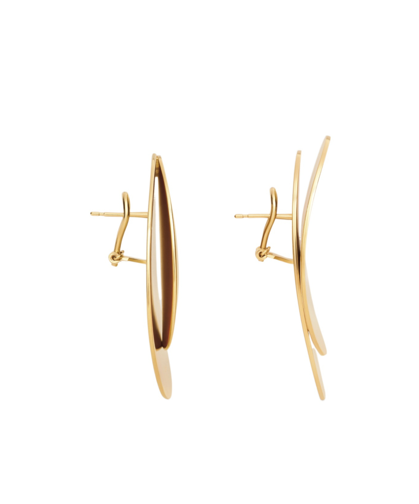 CELINE CELINE PETALE EARRINGS IN BRASS WITH GOLD FINISH