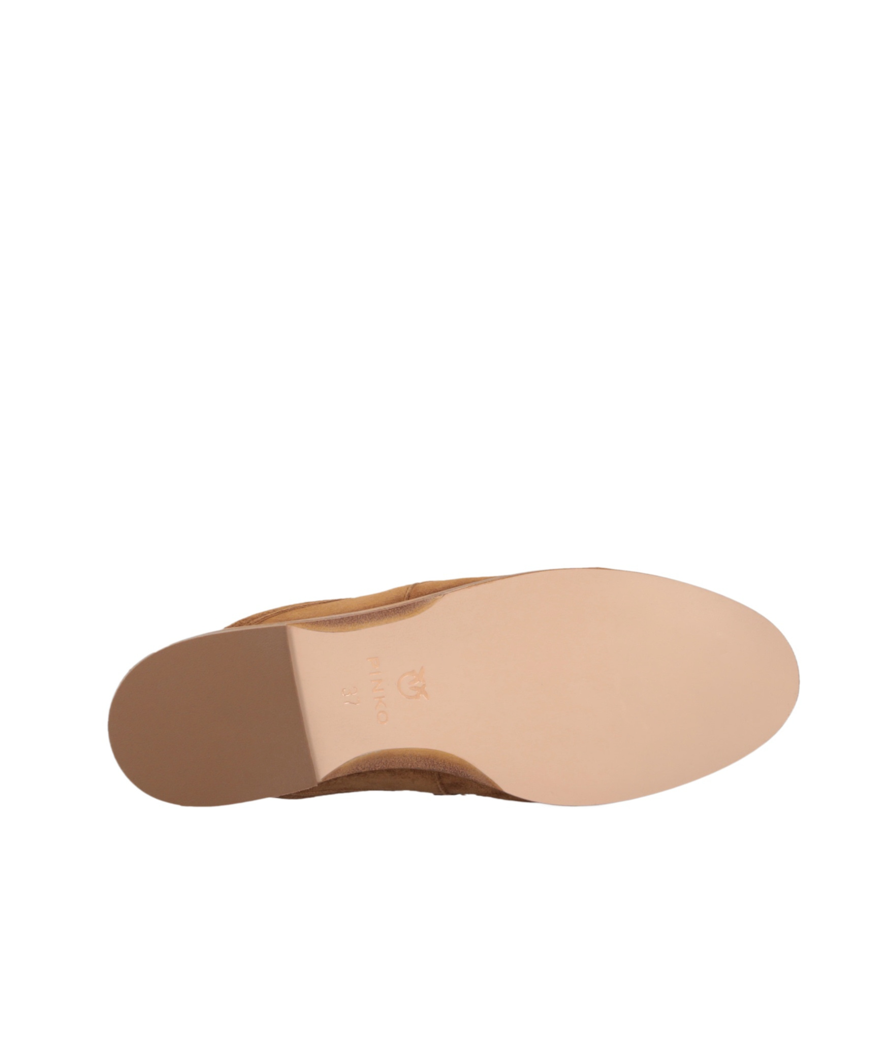 Pinko Mocassins Mules Plats En Daim In Brown