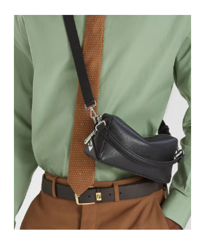 Fendi Adjustable Leather Belt Gold-tone Buckle In Black