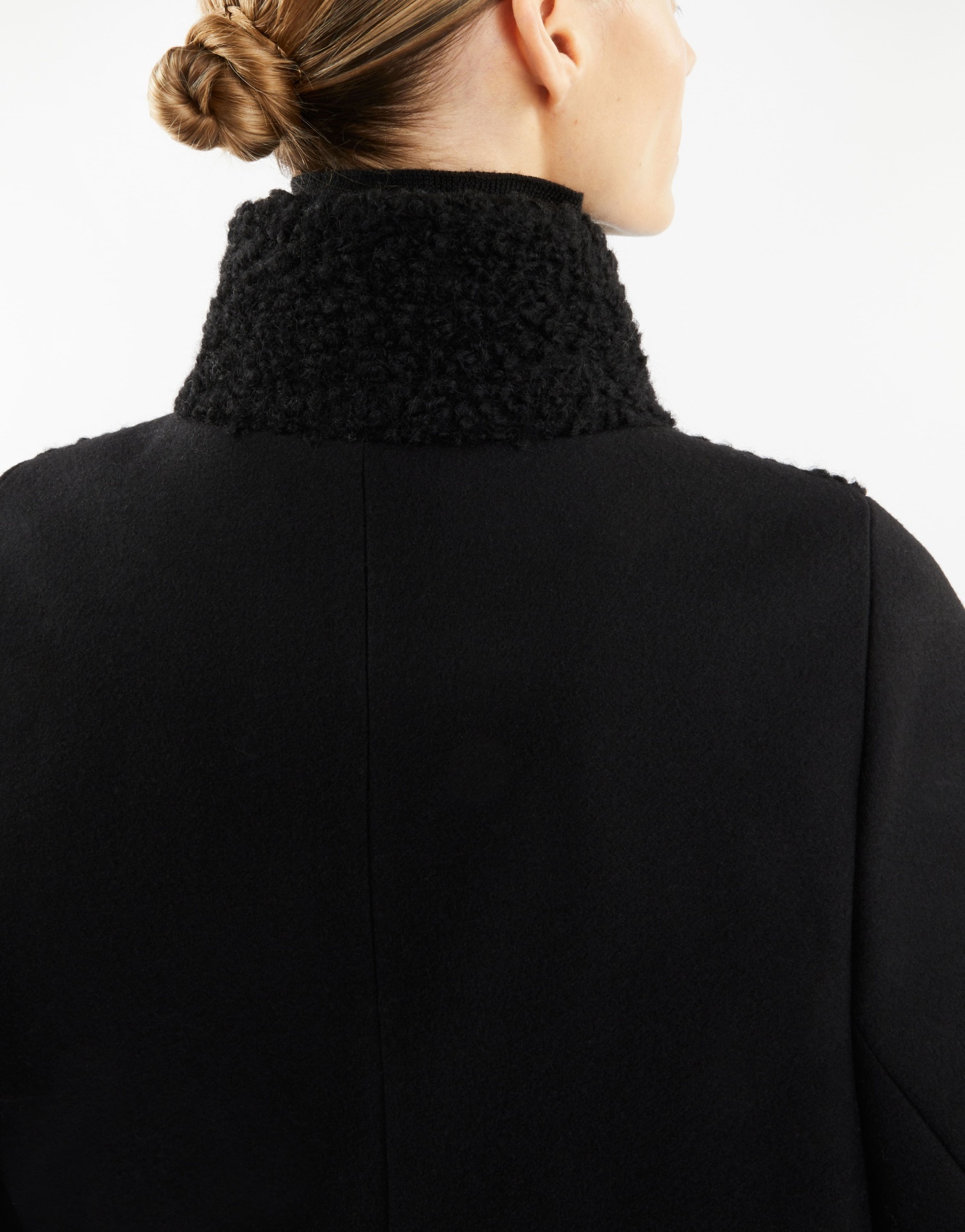 Fay Jacket With Front Pockets And High Collar In Black