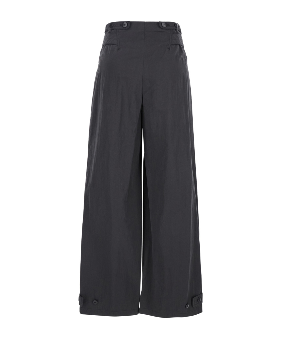 Low Classic Double Belt Pleated Trousers In Grey