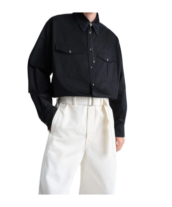 Lemaire Belt-loop Casual Pants In Off-white