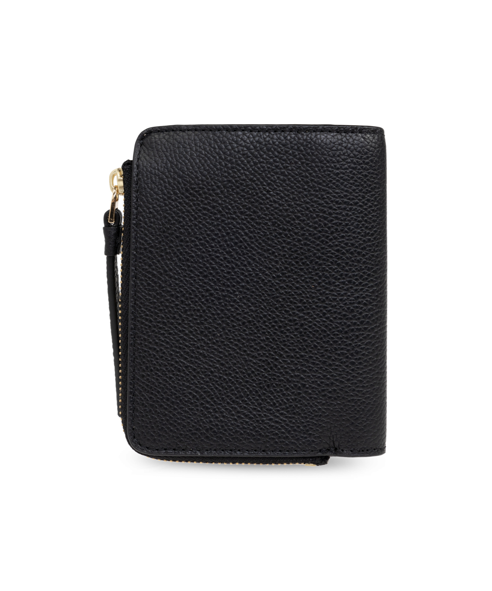 Tory Burch Logo-patch Leather Wallet In Black