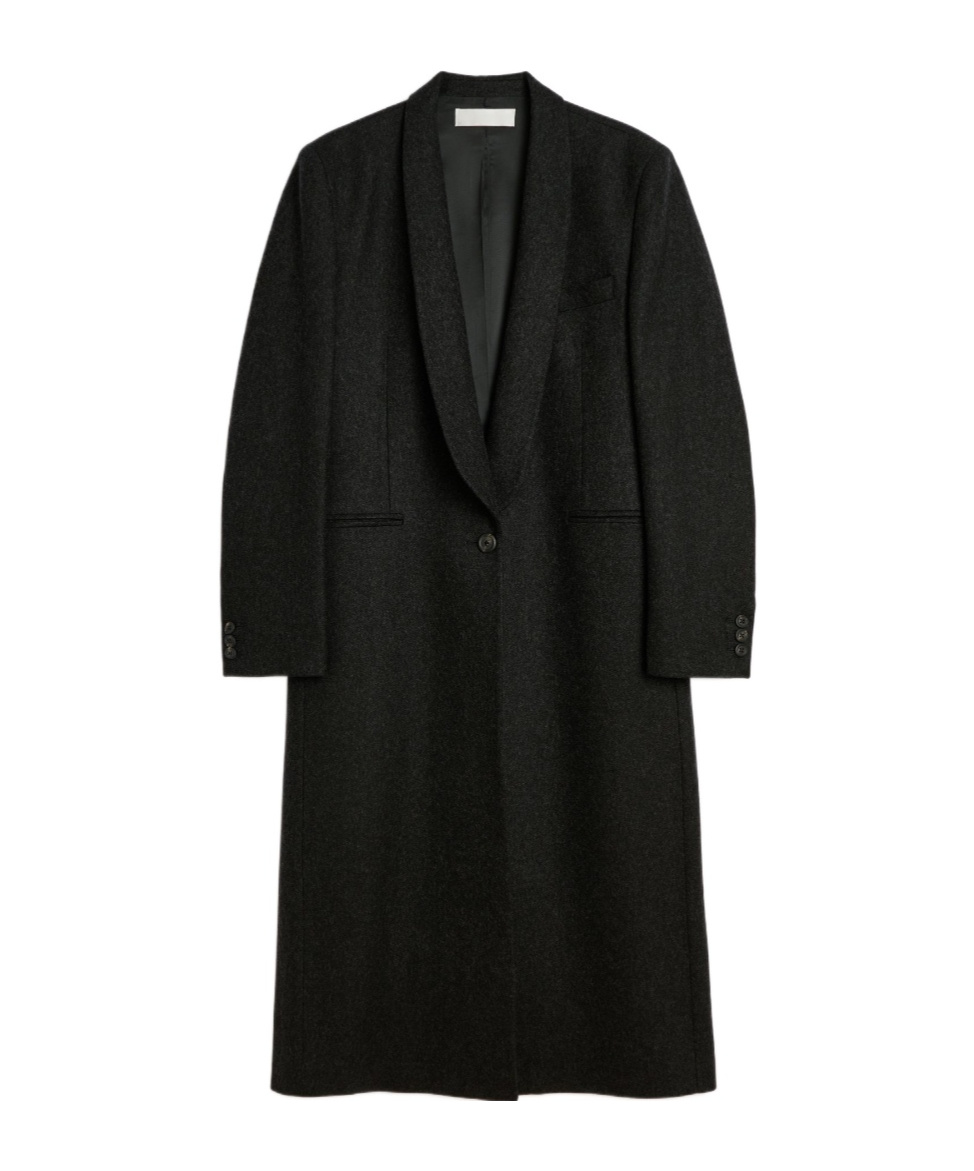 Our Legacy Long Water-repellent Wool Supper Coat In Black
