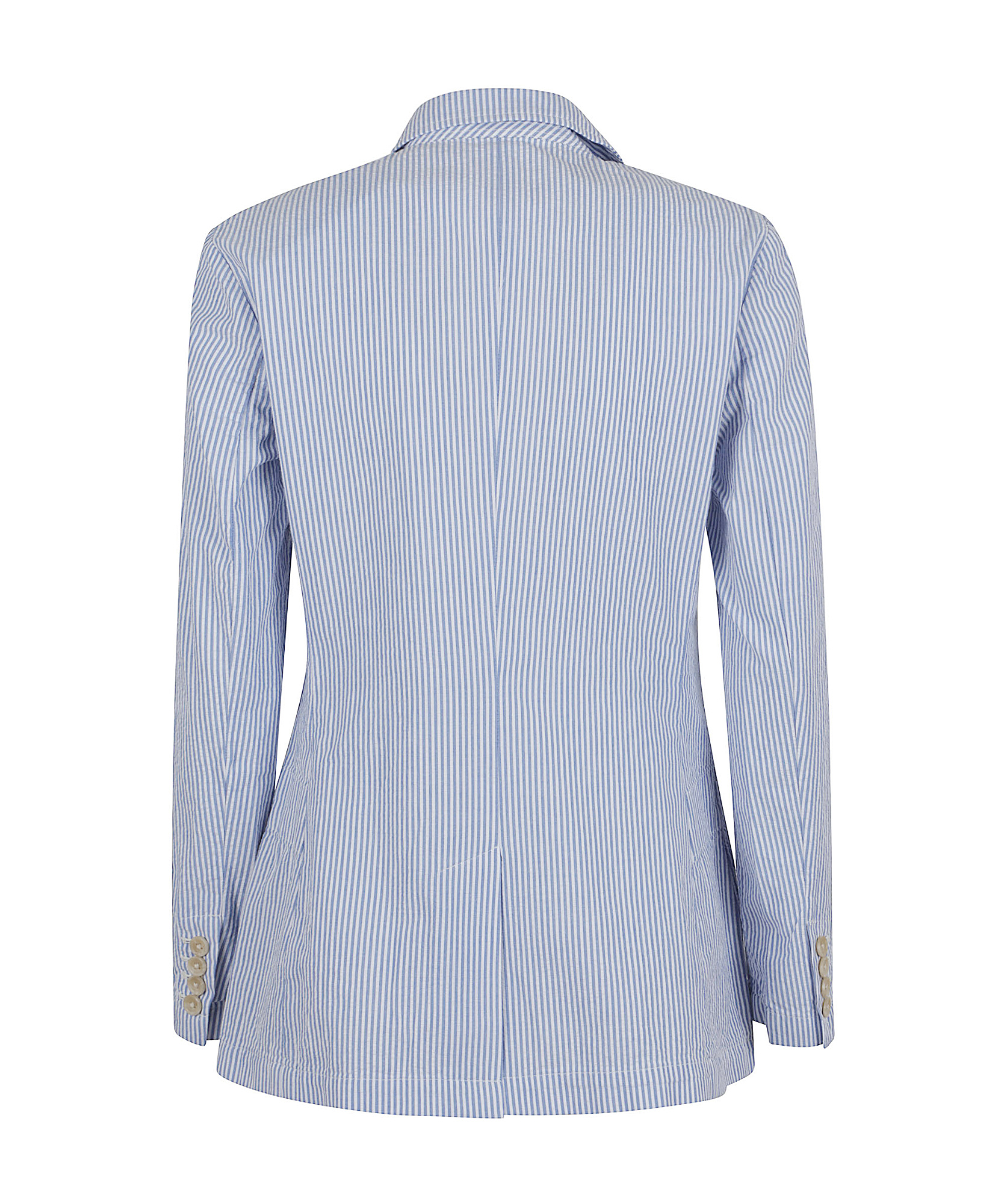 Polo Ralph Lauren Tailored Cotton Blazer With Subtle Striped Pattern In Blue