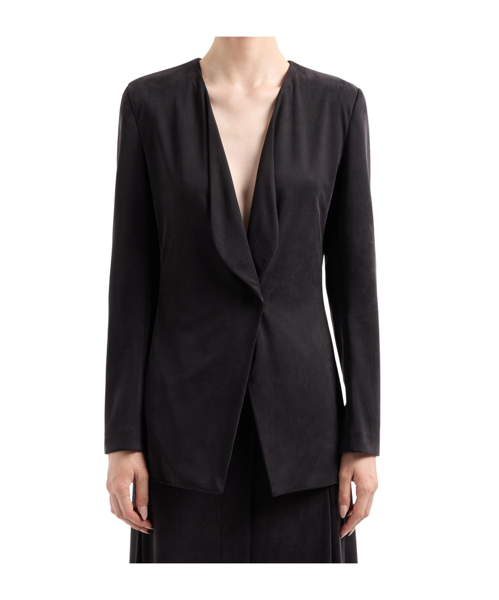 Giorgio Armani Single-breasted Blazer In Black