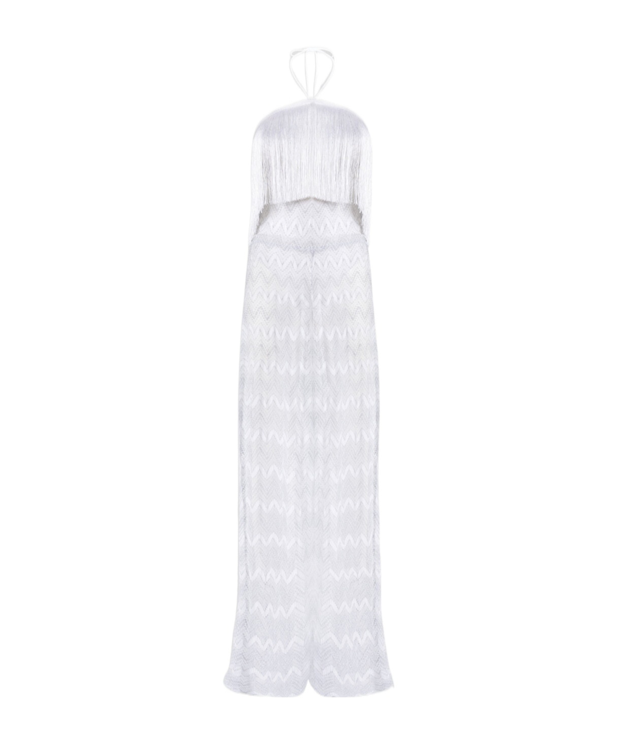 Shop Missoni Zigzag Lamé Jumpsuit In White