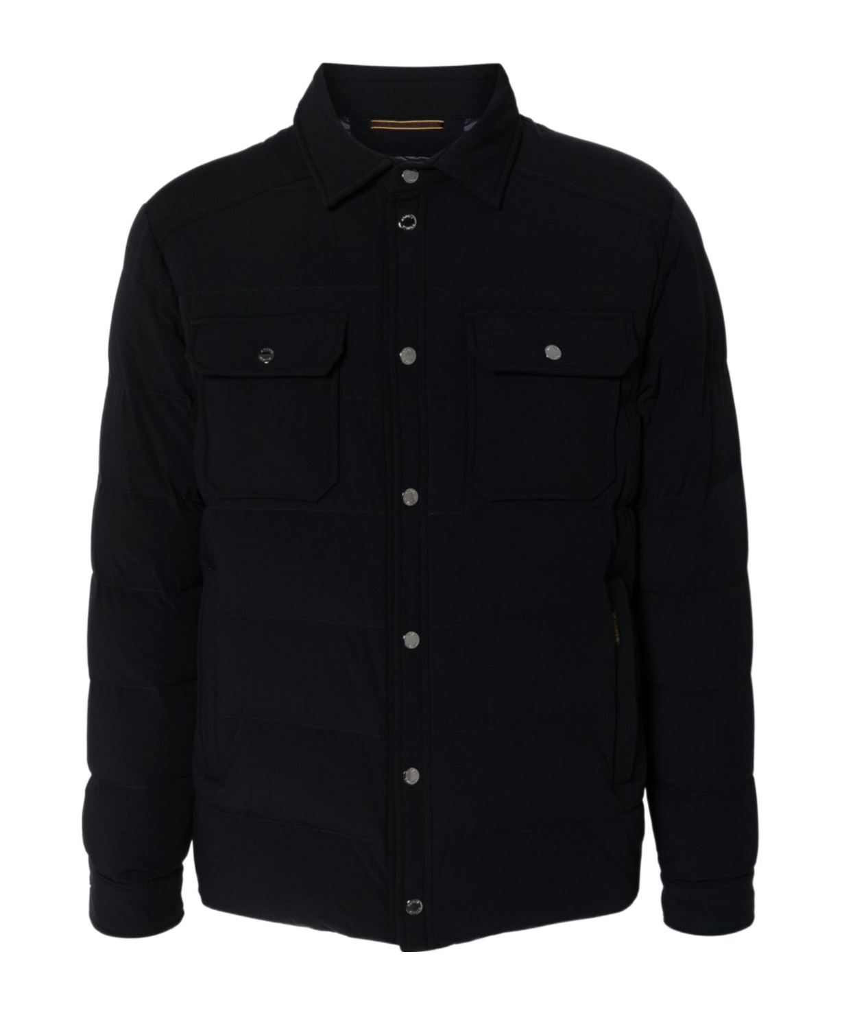 Moorer Padded Down Jacket Featuring Multiple Pockets In Black