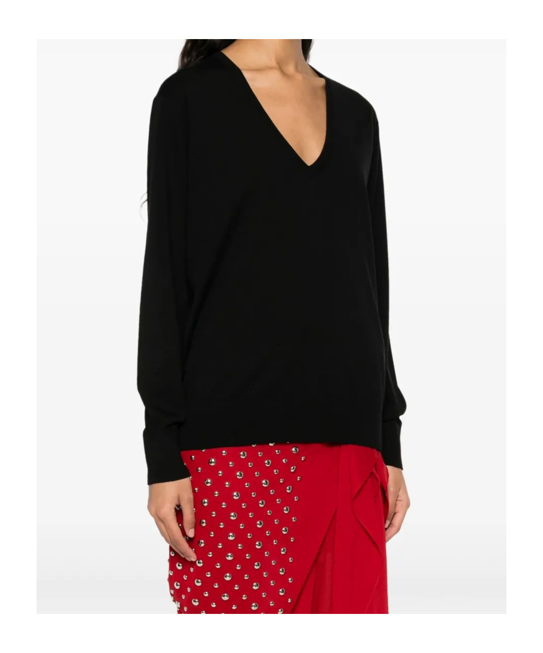 Shop Dries Van Noten Long Sleeve Sweater In Black