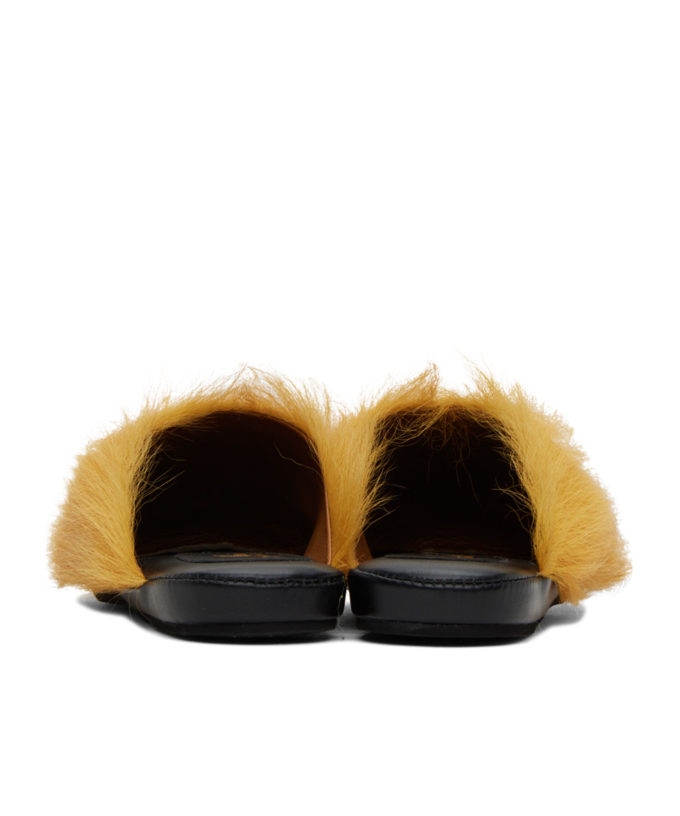 Marni Yellow Fussbett Sabot Slippers In Orange