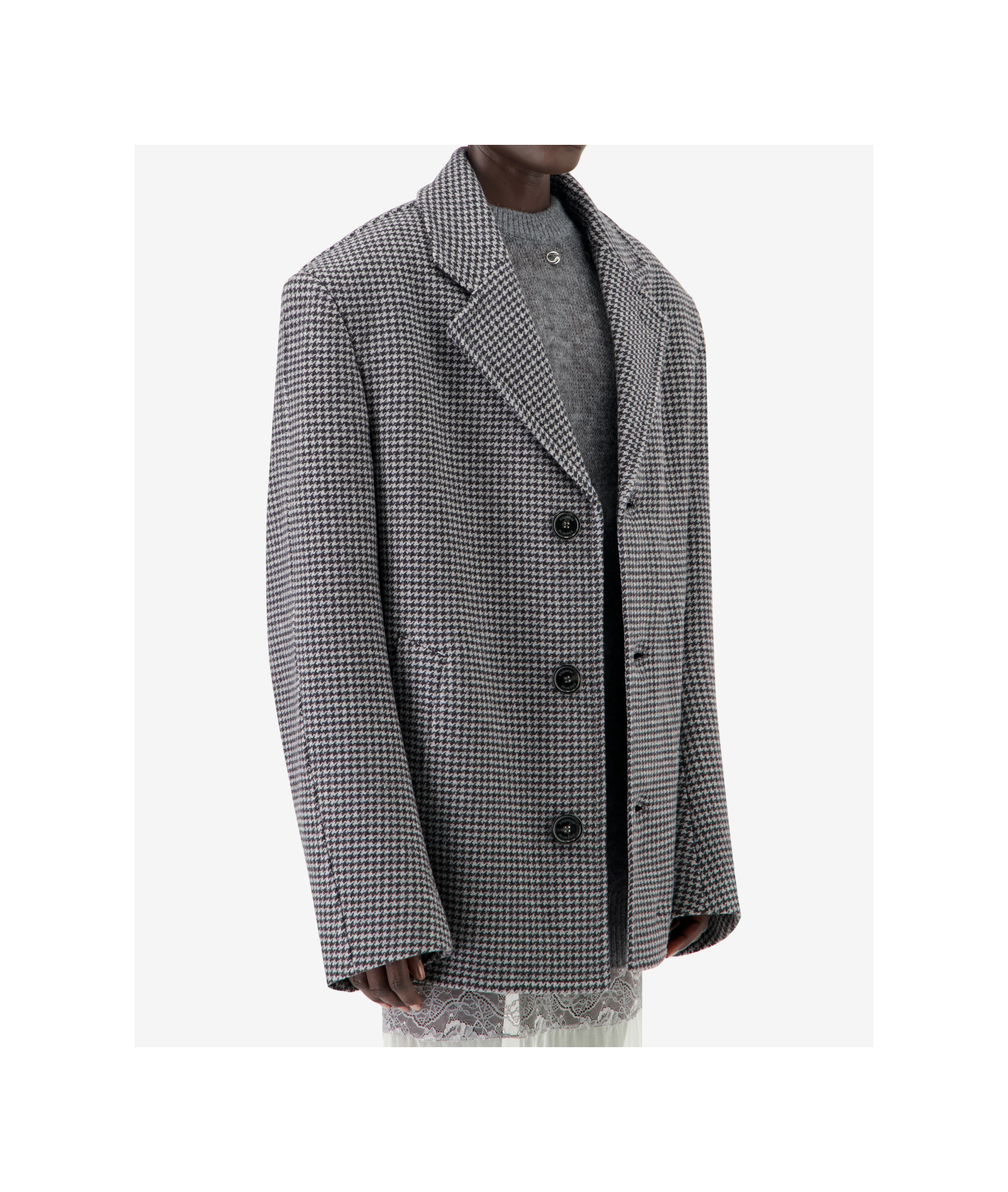 Coperni Single-breasted Long-sleeve Coat In Gray