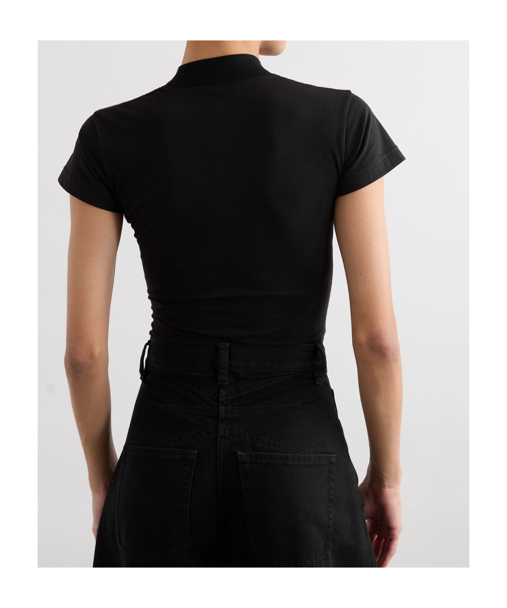 Alaïa Short-sleeve Bodysuit In Black