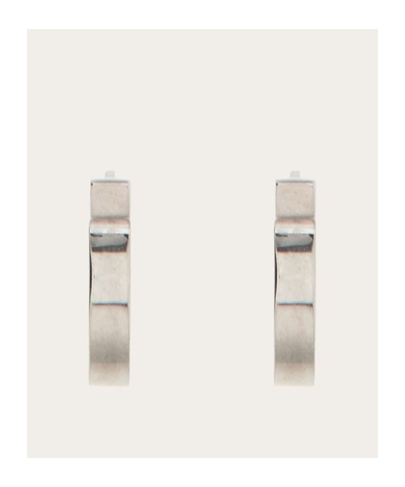 Ferragamo Logo Earring In White