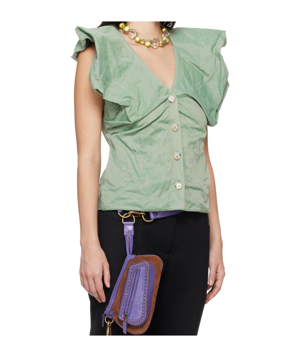 Kiko Kostadinov Green Lozan Tank Top In Green