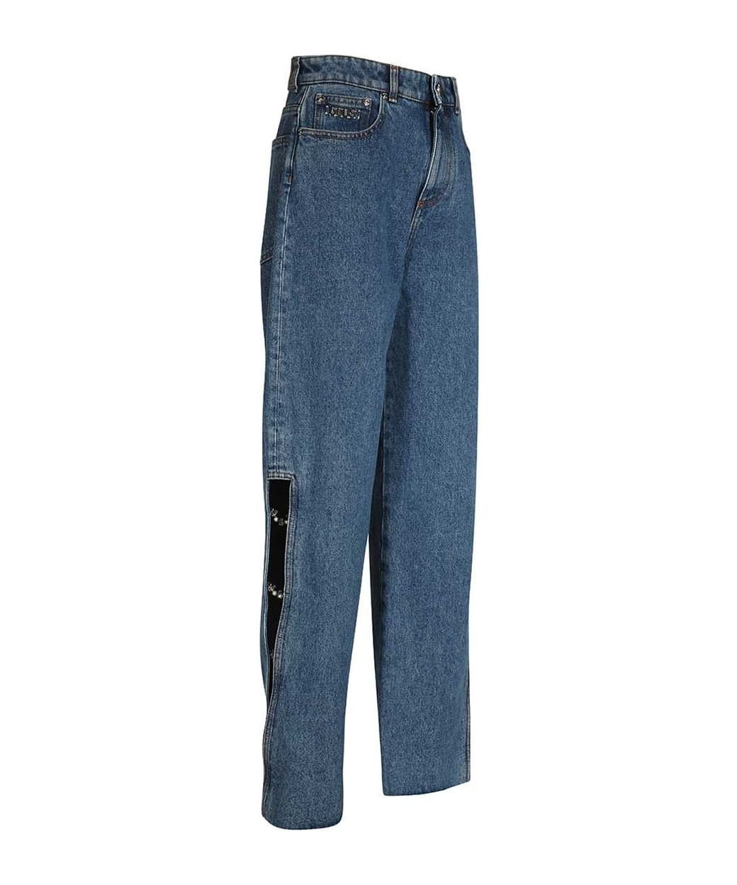 Gcds Wide-leg Jeans In Blue