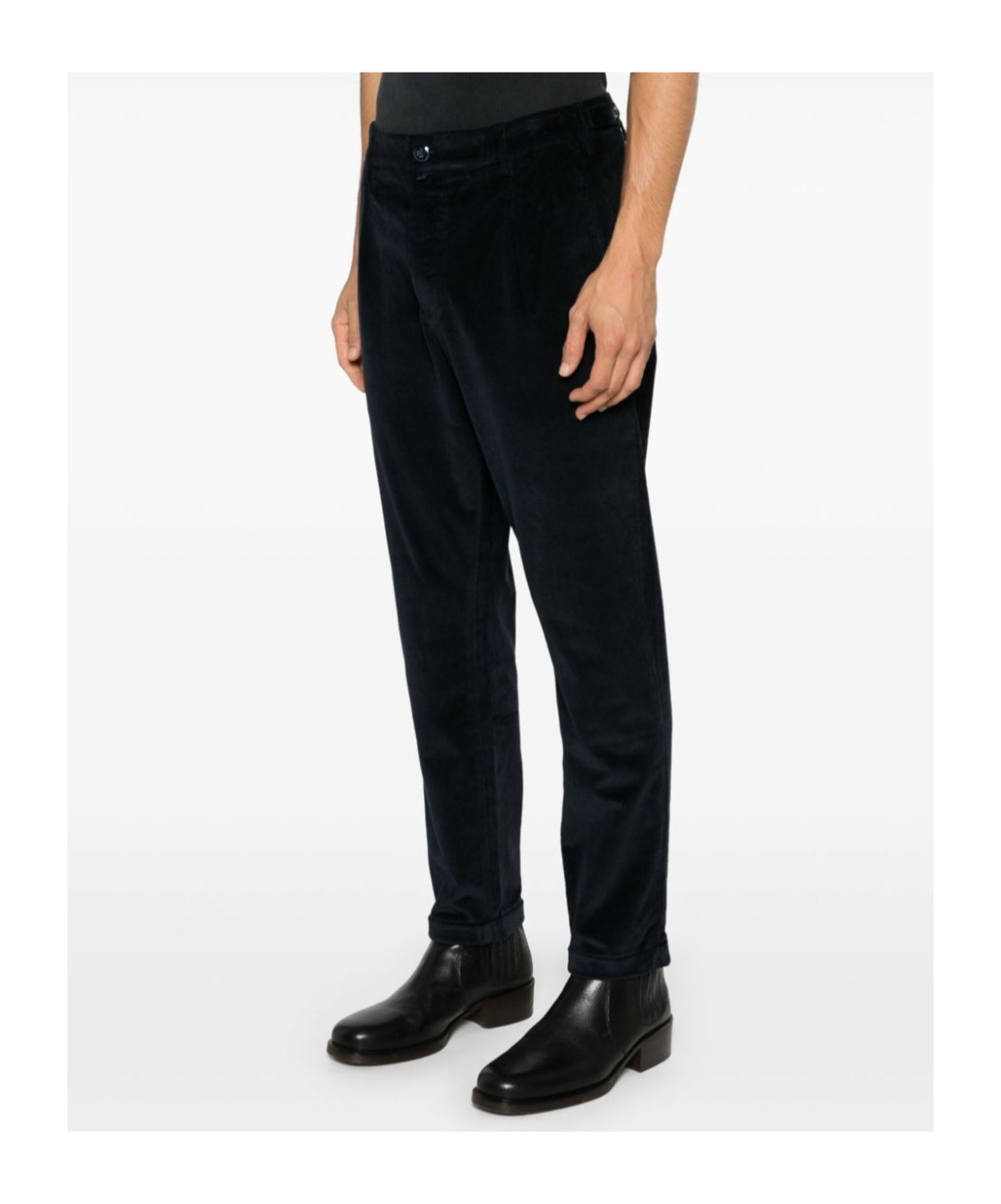 Jacob Cohen Crop Slim Single Pence Henry Pant In Black