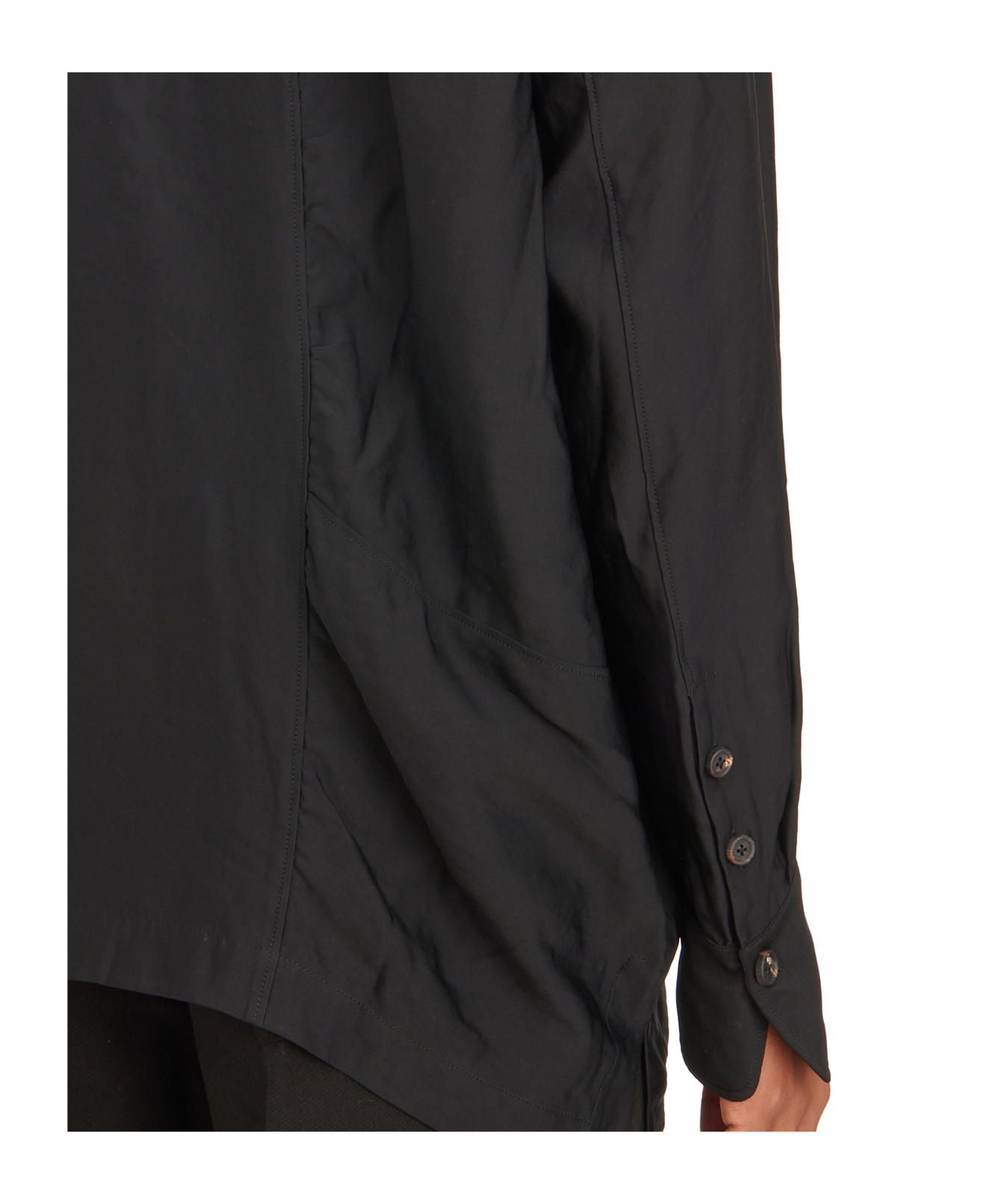 Ziggy Chen Camicia Asymmetric Cocoon In Black