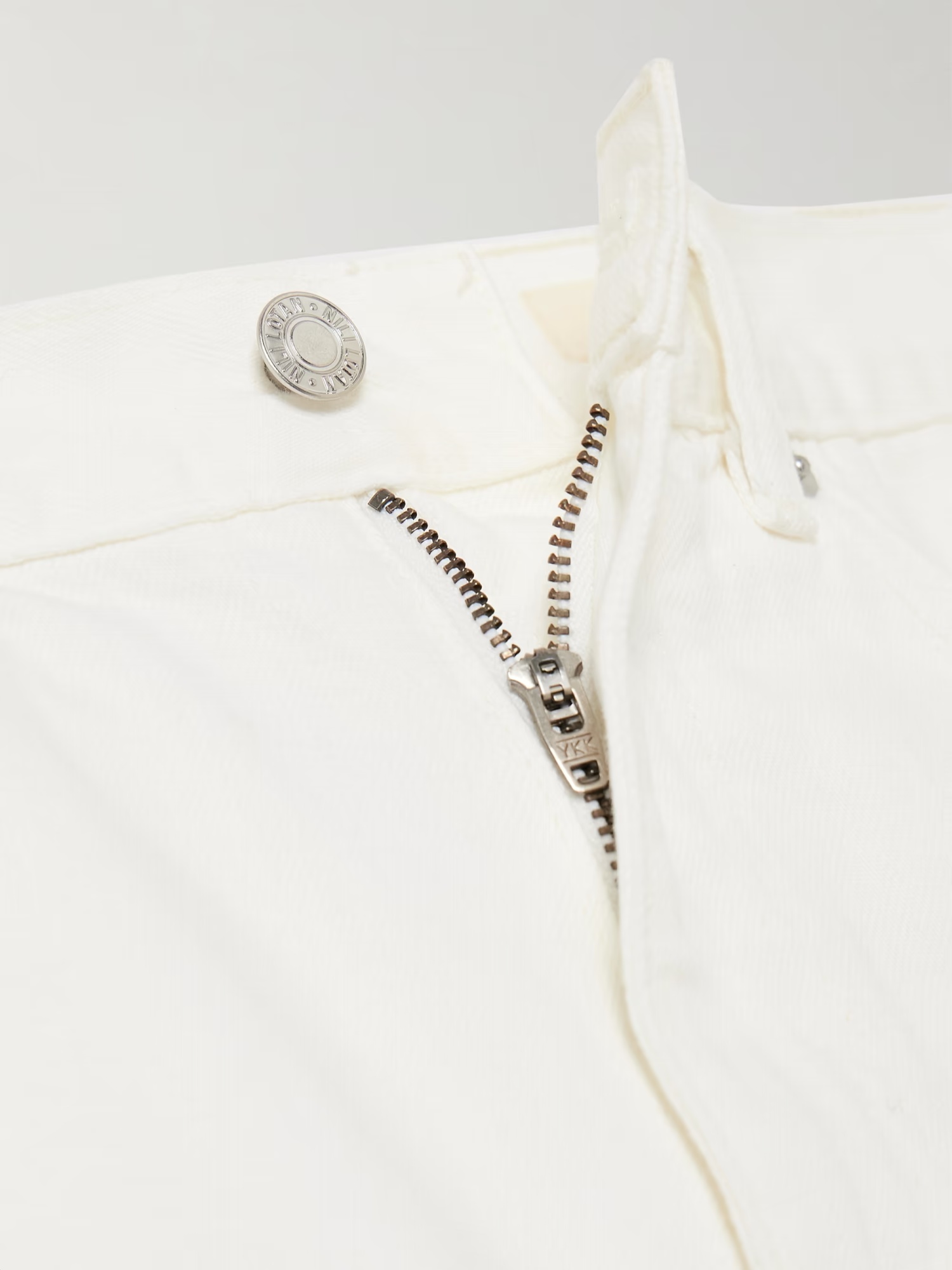 Nili Lotan Russel Raw Edge Denim Shorts In White