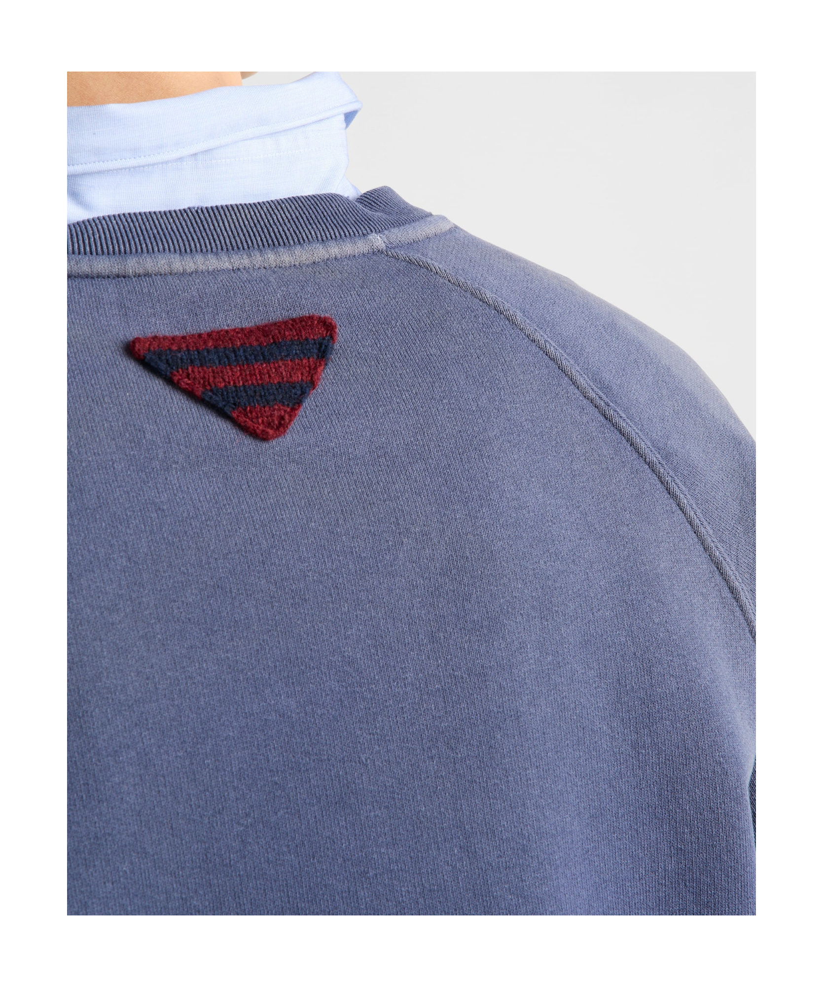 Prada Sweatshirt Aus Baumwollfleece In Navy Blue