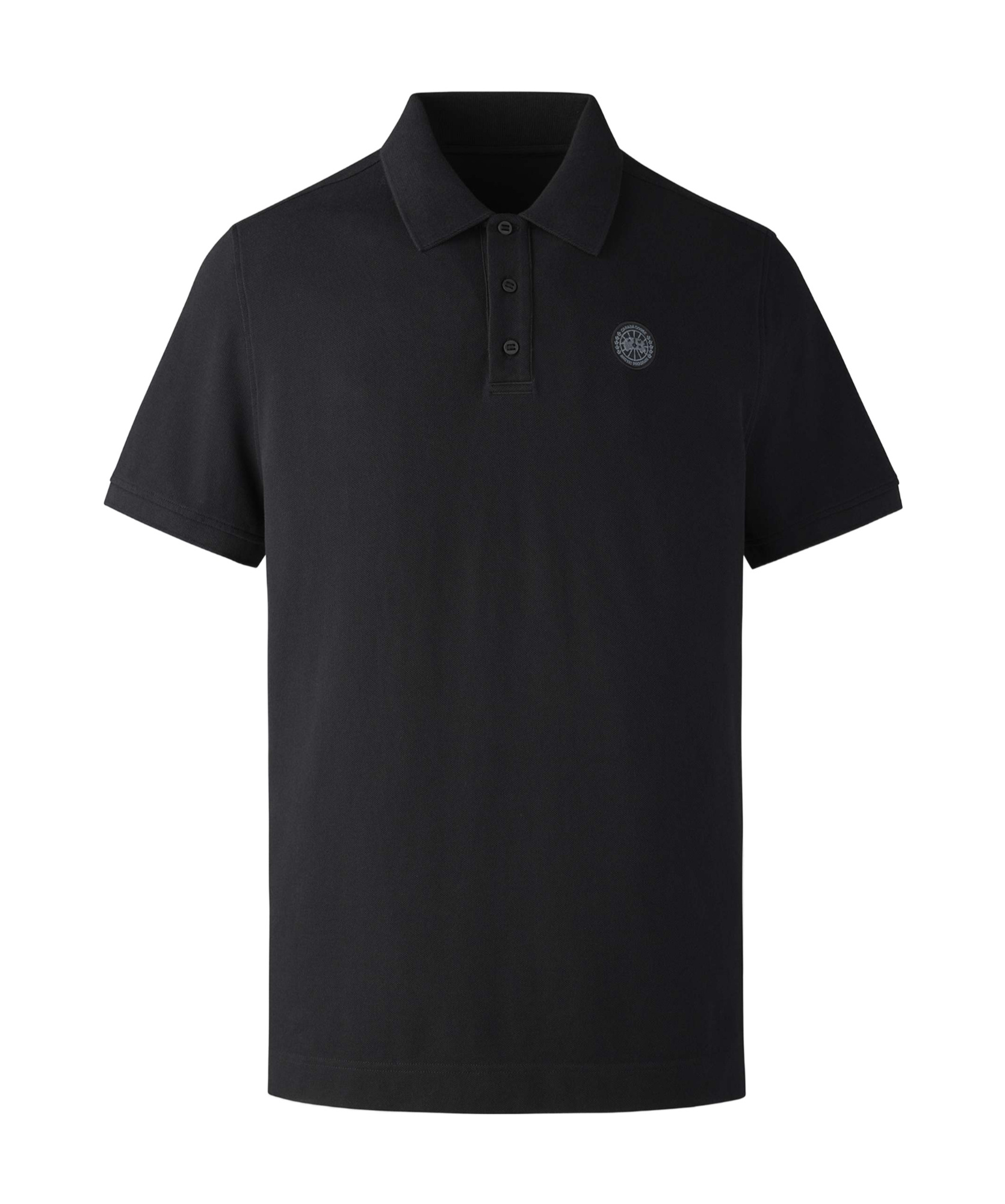 Shop Canada Goose Logo-appliqué Polo Shirt In Black