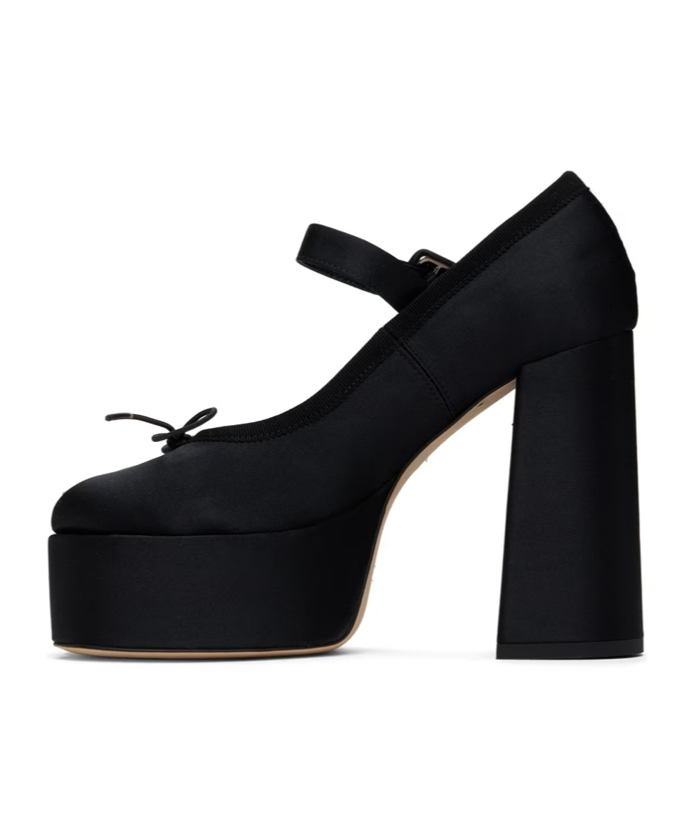 Simone Rocha Heart Toe Platform Pumps In Black