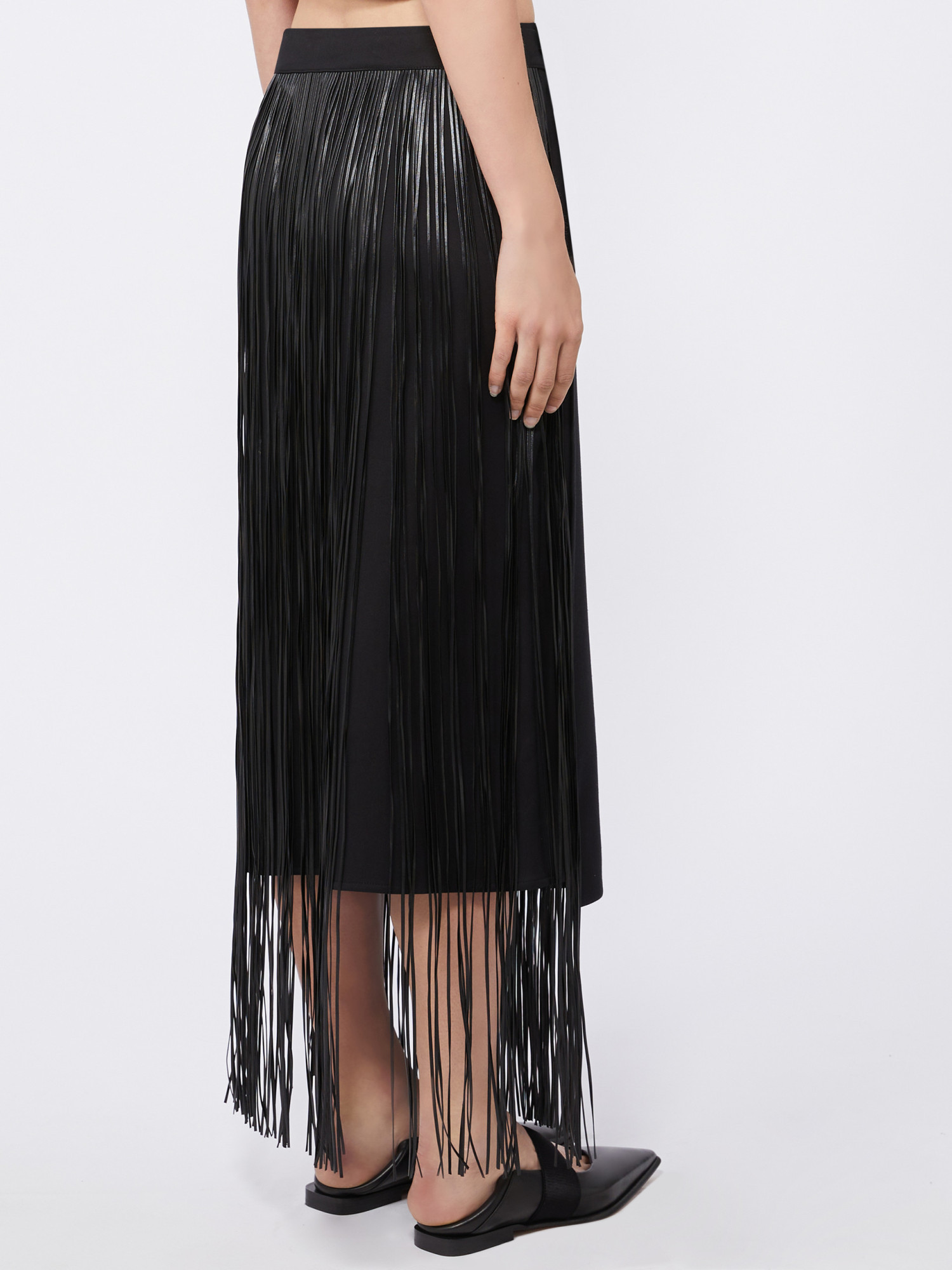 Sportmax Hiberis Fringed Midi Skirt In Black