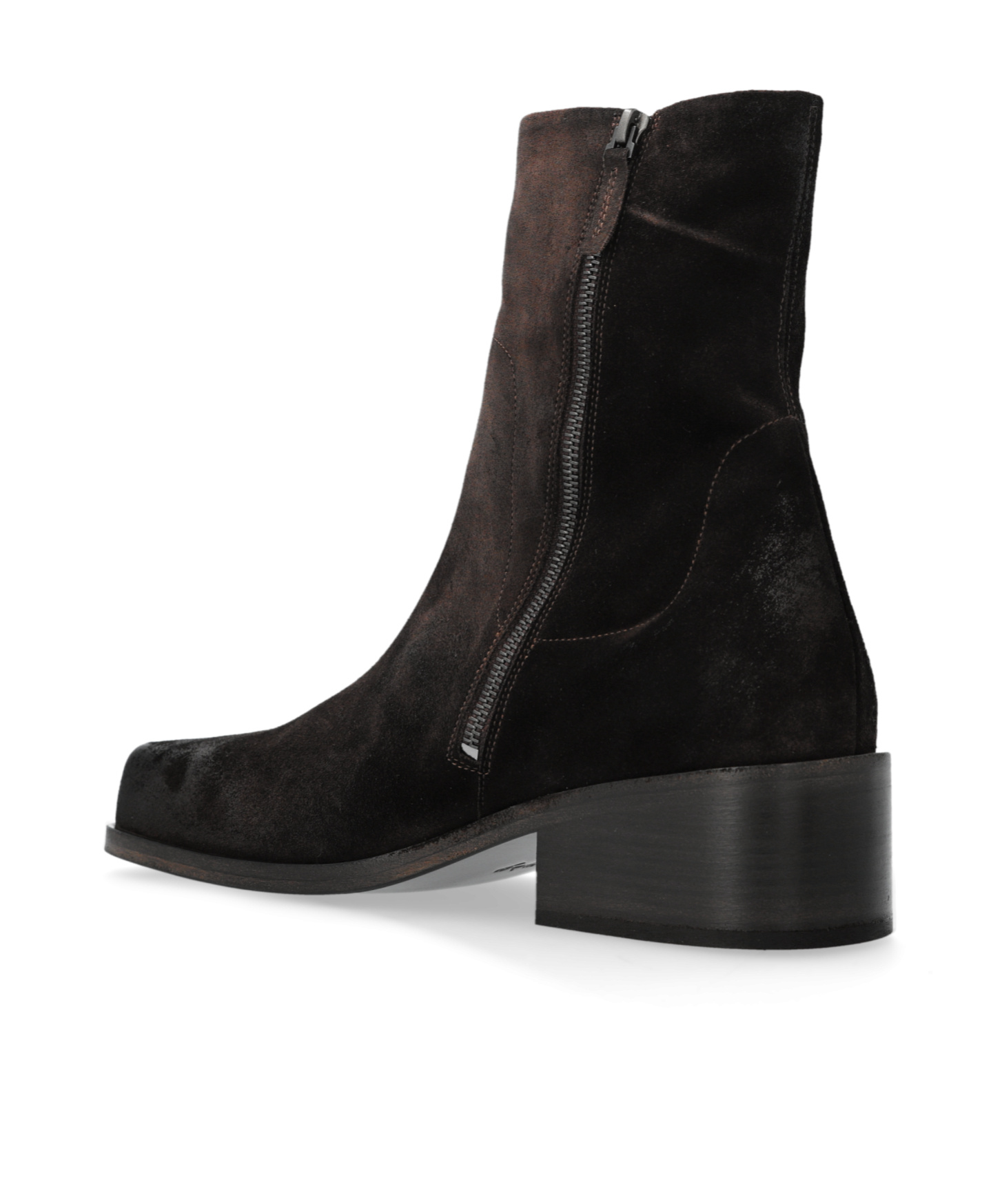 Marsèll Square-toed Short Boots In Black