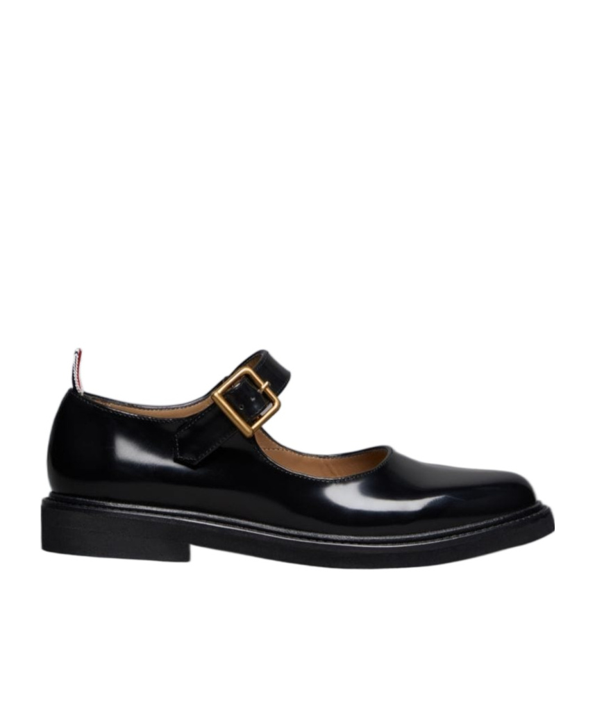 Thom Browne "brushed Leather Mary Jane Thom John Shoes In Black