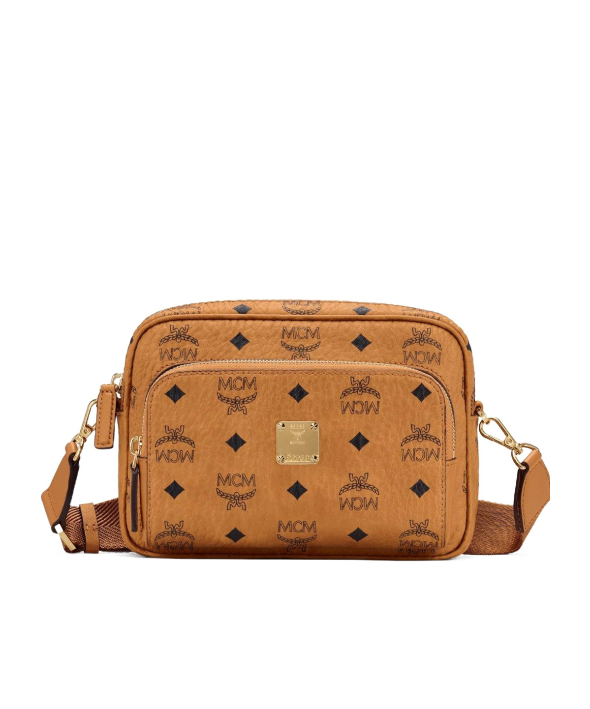 Mcm Aren Visetos Crossbody Bag In Brown