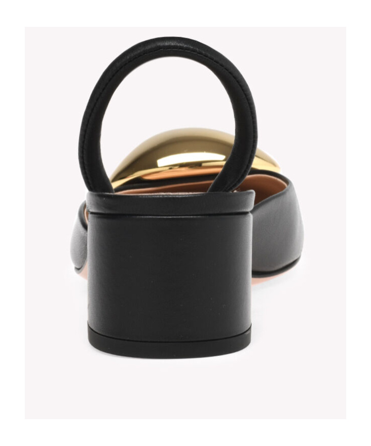 Gianvito Rossi Leather Dome Slingback Pumps In Black