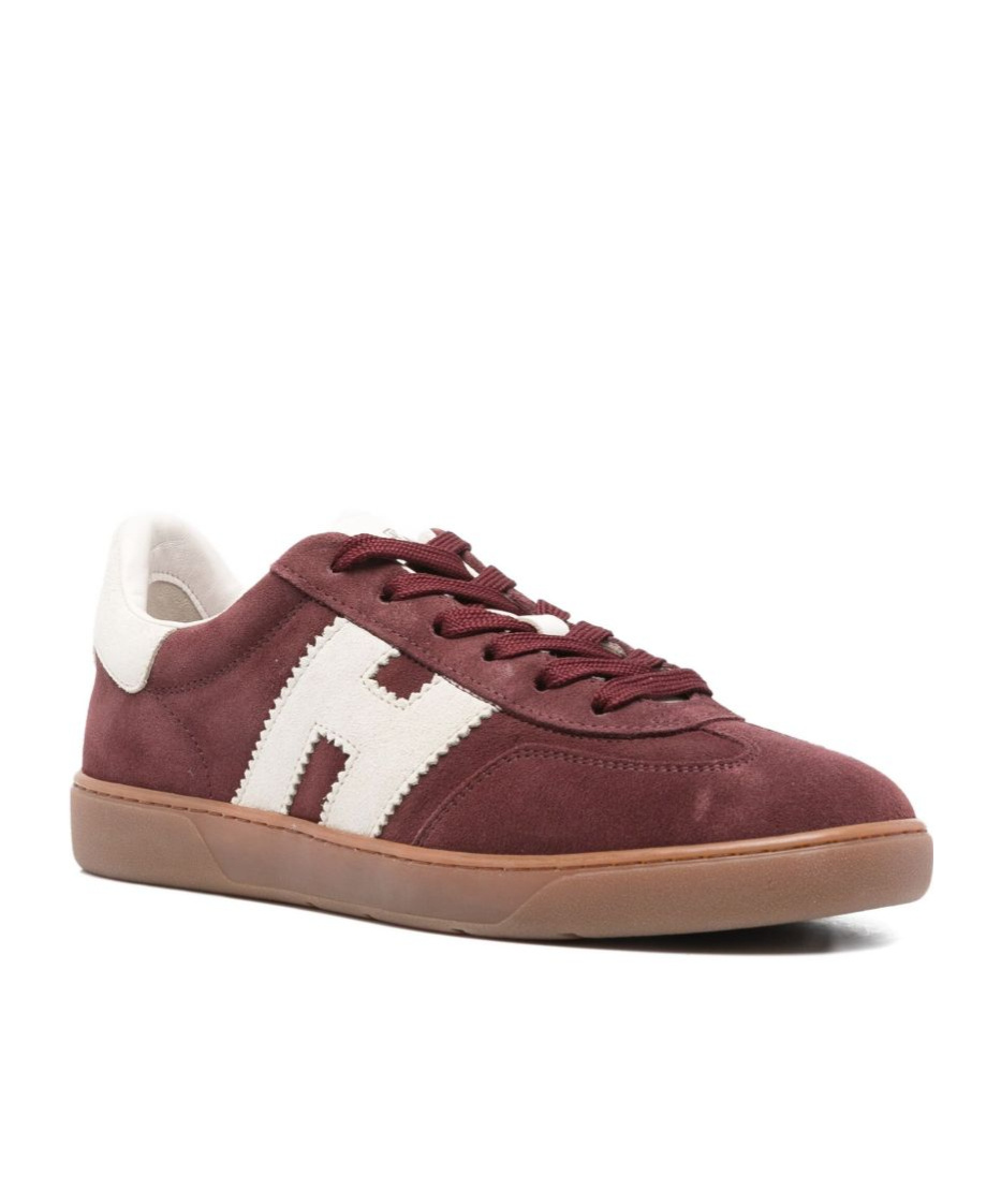 Hogan Stylish Leather Sneakers Suede Finish In Red