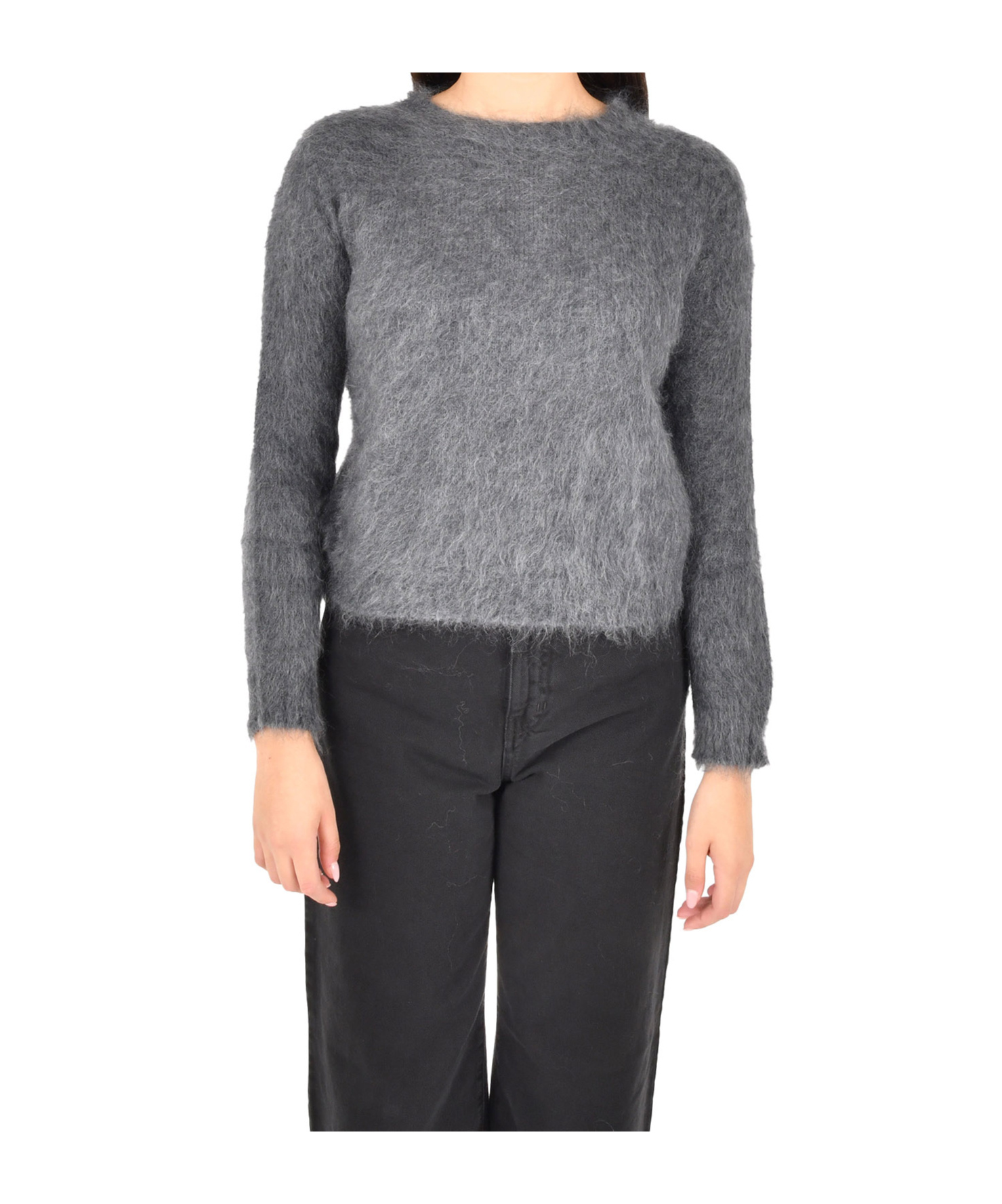 Max Mara Studio Aceto Crewneck Jumper In Gray