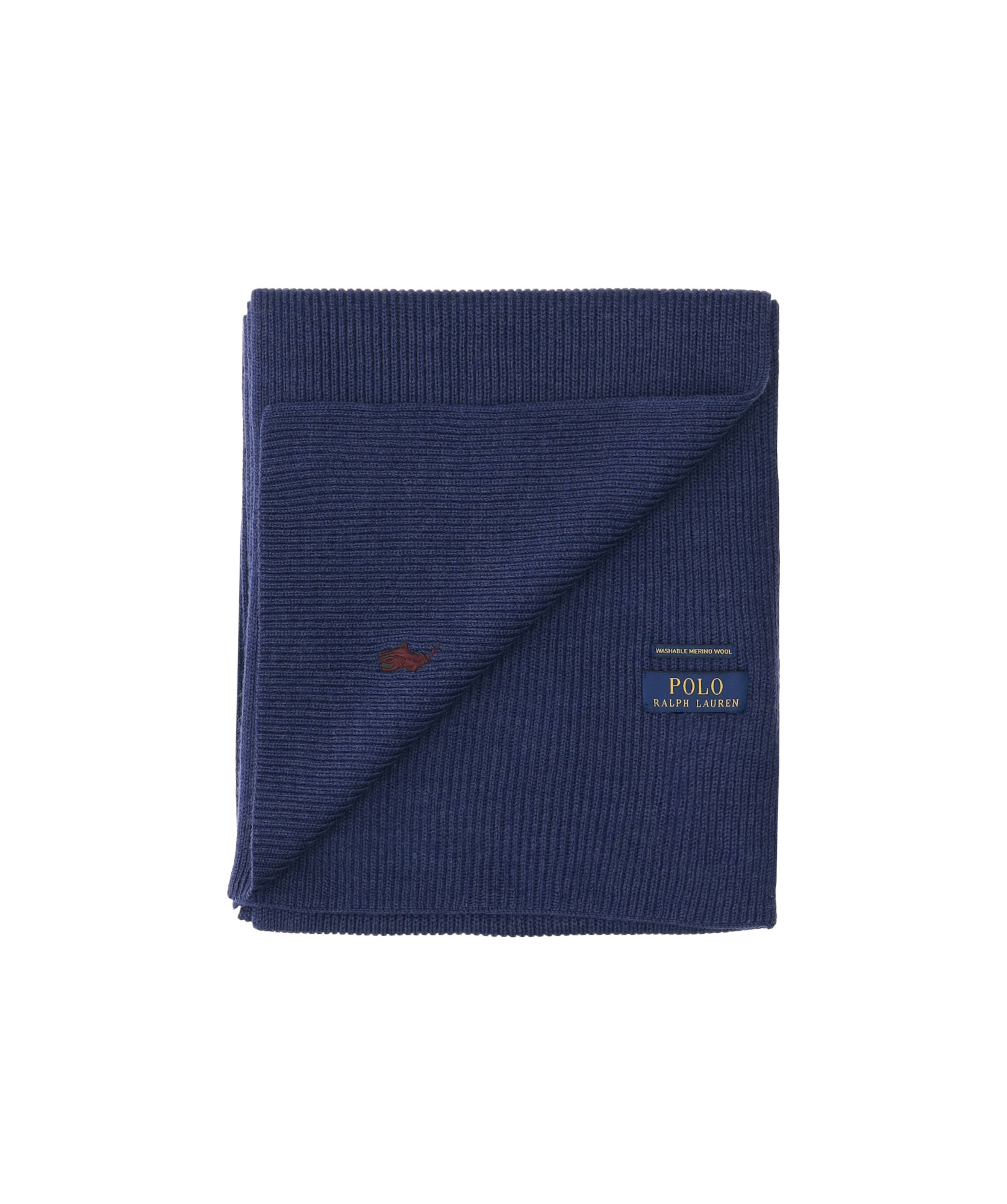 Polo Ralph Lauren Rib Knitted Scarf In Blue