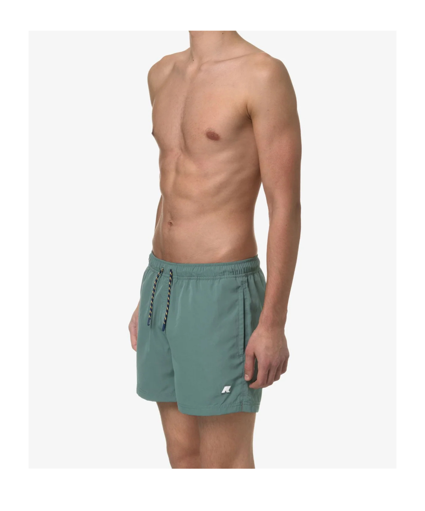 K-way Drawstring Waist Swim Shorts In Green